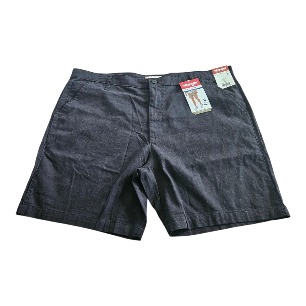 Wrangler Regular Fit Flat Front Black Shorts Size 40